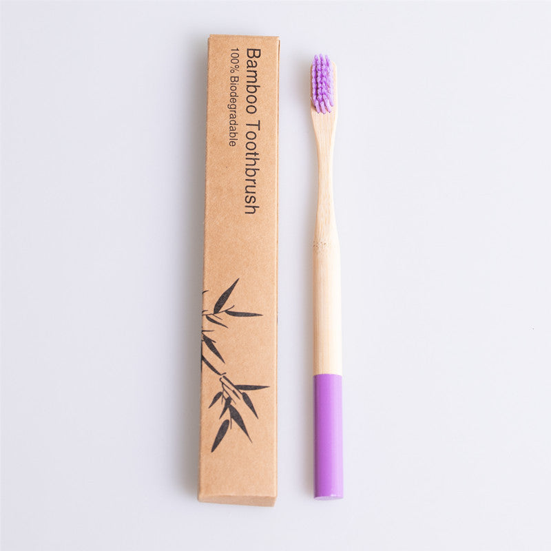Bamboo Toothbrush with Soft and Hard Bristles in Box