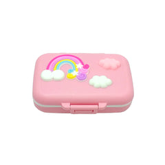 Soft Silicone Rainbow Baby Tooth Box with Tweezers