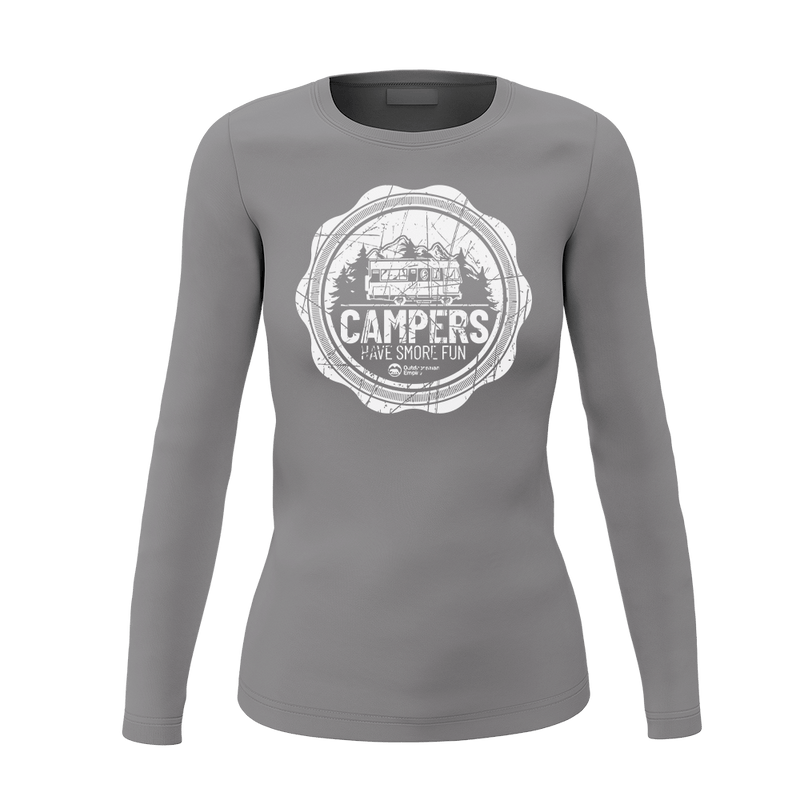 Camping Seal Women Long Sleeve Shirt